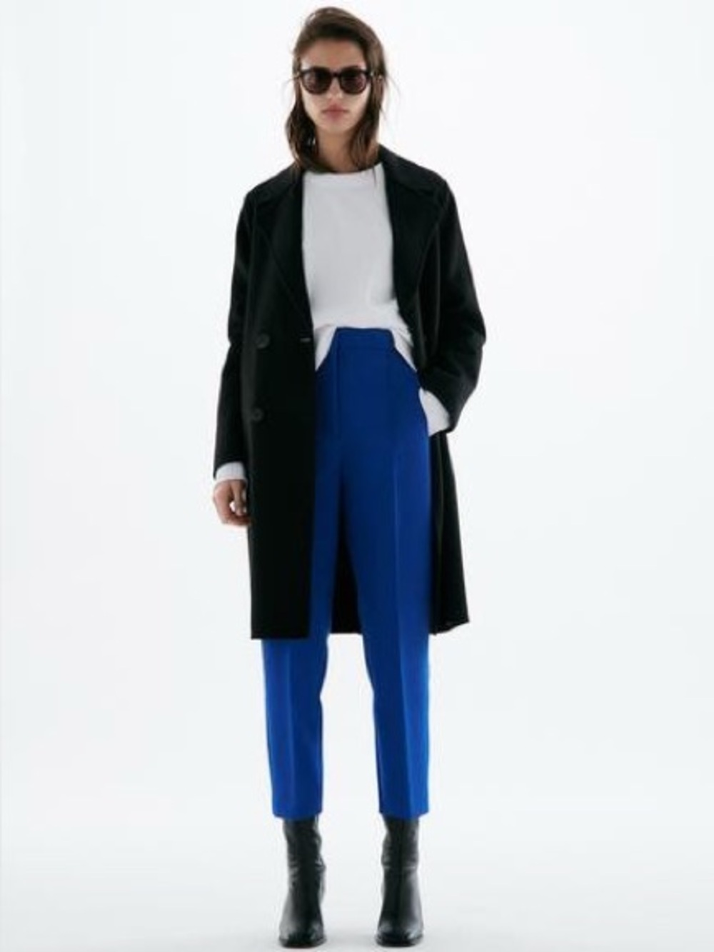 XS Zara Bright Blue High-Waisted Pants